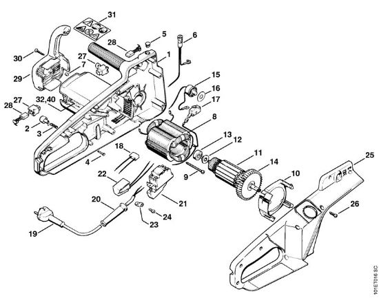 Serras eléctricas (MSE) E 20 Motor eléctrico E 220, E 20 da marca Stihl