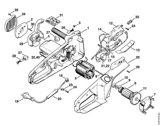 Serras eléctricas (MSE) E 20 C Motor eléctrico E 220 C, E 20 C da marca Stihl