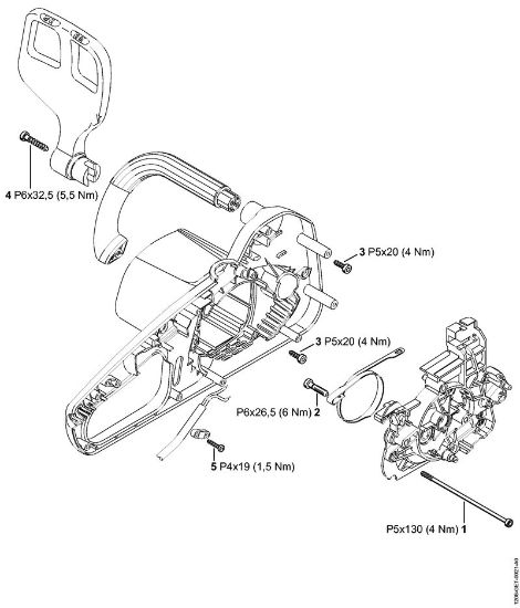 Serras eléctricas (MSE) MSE 141 C-Q Binários de aperto da marca Stihl