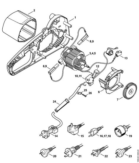 Serras eléctricas (MSE) MSE 141 C-Q Motor eléctrico da marca Stihl