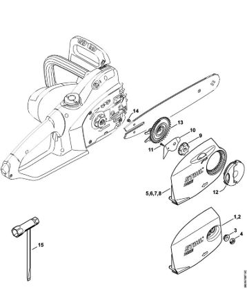 Serras eléctricas (MSE) MSE 190 C-BQ Tampa do carreto, Ferramentas da marca Stihl