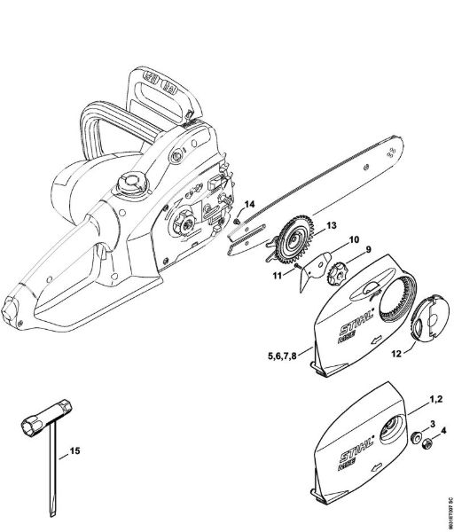 Serras eléctricas (MSE) MSE 190 C-BQ Tampa do carreto, Ferramentas da marca Stihl