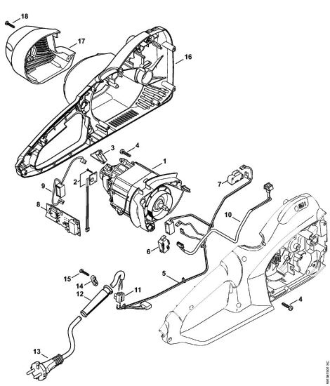 Serras eléctricas (MSE) MSE 250 C-Q Motor eléctrico, Carcaça do motor da marca Stihl