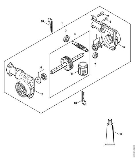 Motor multifuncional (MM) MM 55 Engrenagem (16.2013) da marca Stihl
