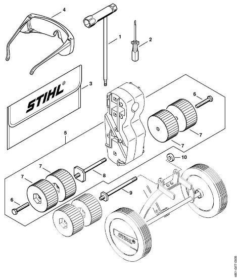 Motor multifuncional (MM) MM 55 Ferramentas, Acessórios especiais da marca Stihl