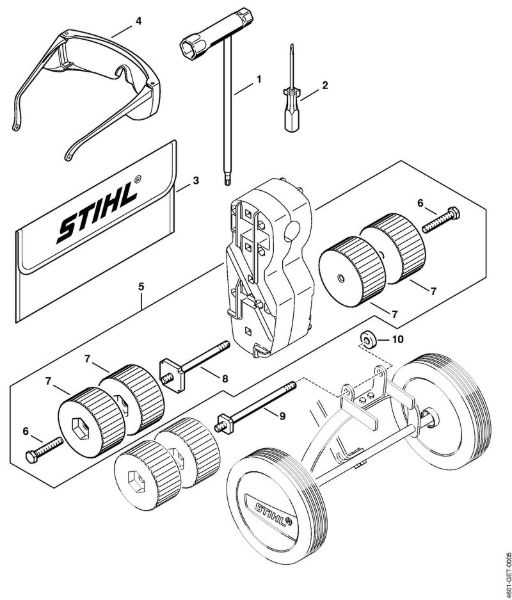Motor multifuncional (MM) MM 55 Ferramentas, Acessórios especiais da marca Stihl