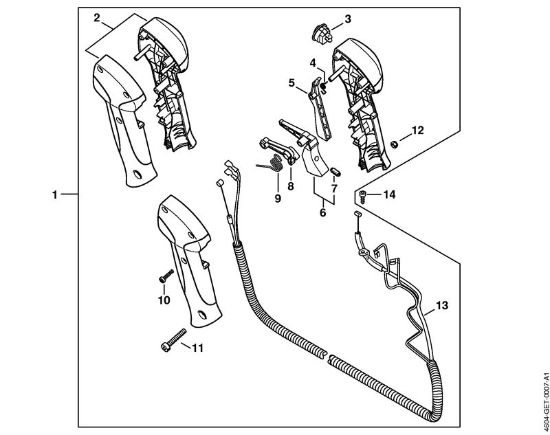 Motor multifuncional (MM) MM 56 Cabo de manejo da marca Stihl