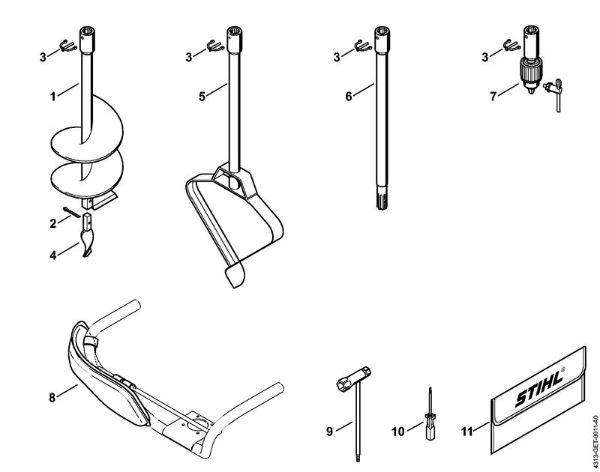 BT 120 C BT 120 C Brocas de perfuração, Ferramentas, Ferramentas especiais da marca Stihl