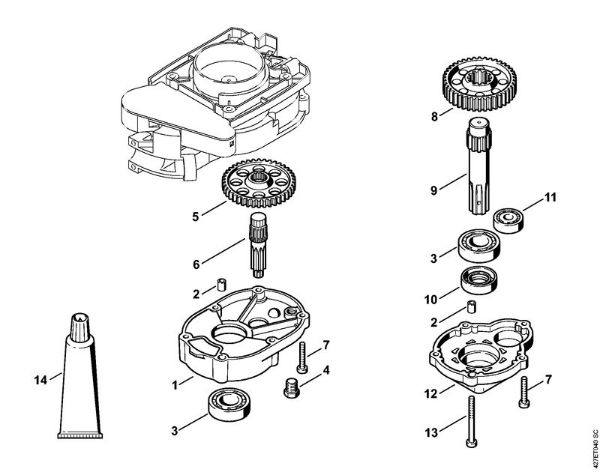 BT 121 BT 121-Z Engrenagem da marca Stihl