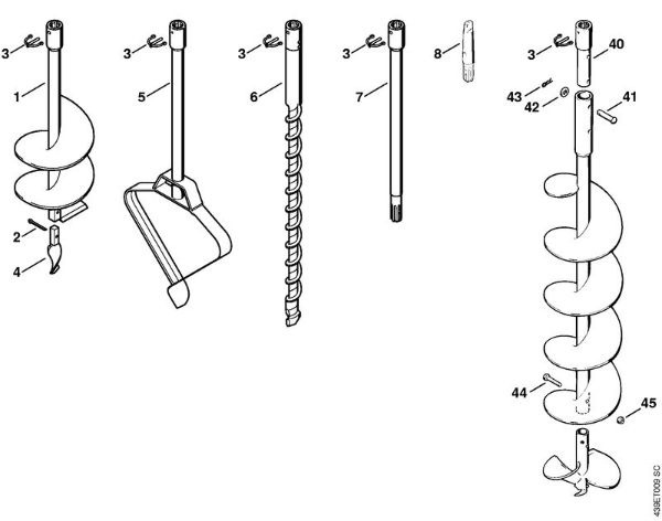 BT 309 BT 309 Brocas de perfuração da marca Stihl