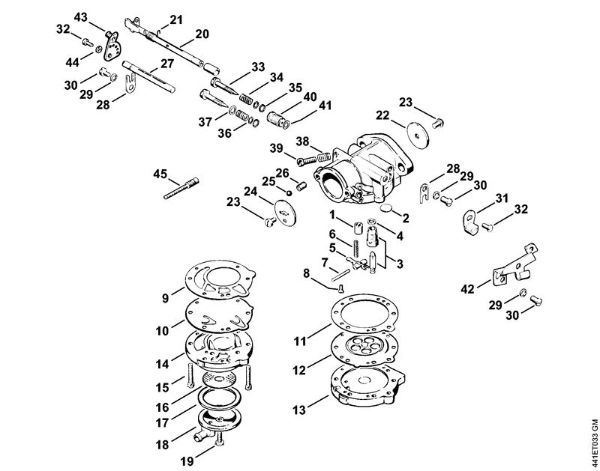 BT 360 BT 360 Carburador HL-327 da marca Stihl