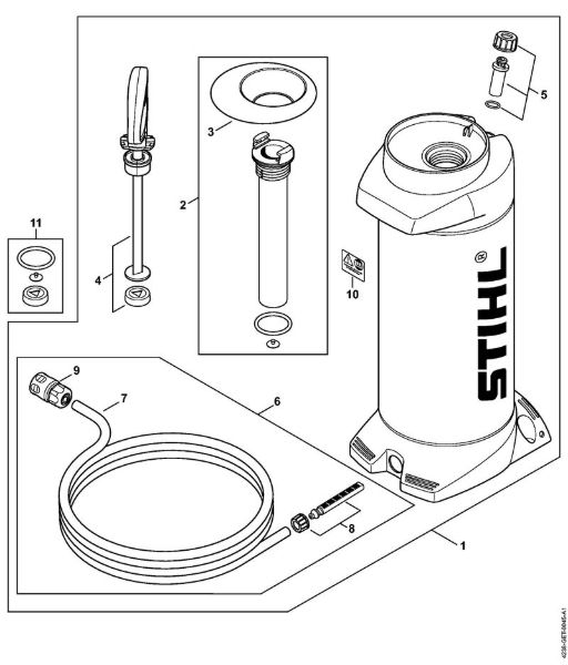 BT 45 BT 45-Z Recipiente de água da marca Stihl