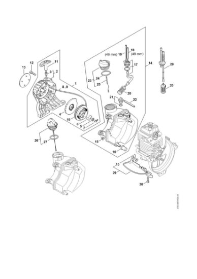 Imagem de Dispositivo de arranque, Tanque de combustível HT 100