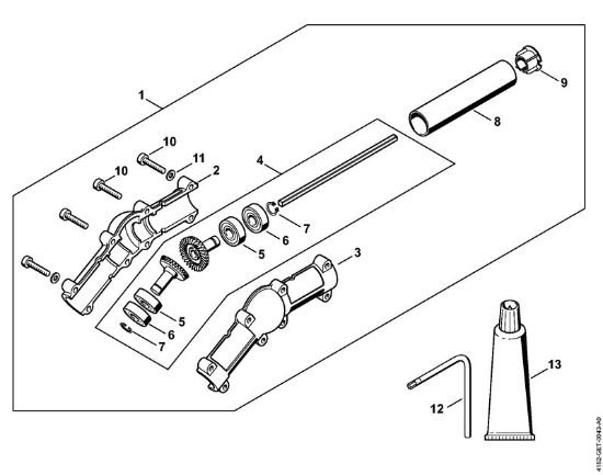 Podadoras (HT) HT 100 Engrenagem angular da marca Stihl