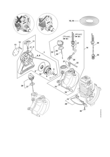 Imagem de Dispositivo de arranque, Tanque de combustível   508613634 HT 101