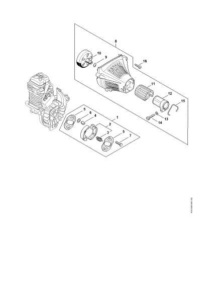 Imagem de Embreagem, Carcaça do ventilador HT 103