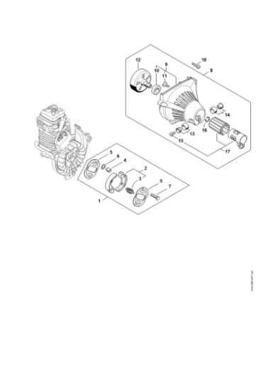Imagem de Embreagem, Carcaça do ventilador HT 105