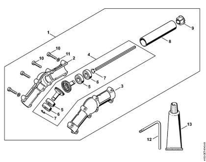 Podadoras (HT) HT 130 Engrenagem angular da marca Stihl
