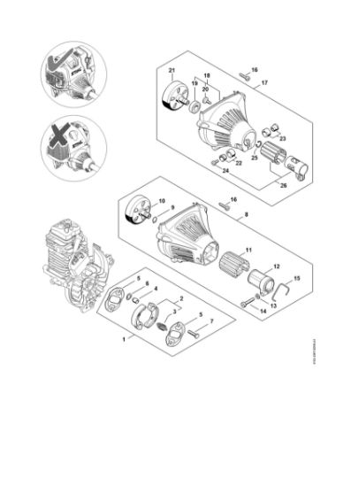 Imagem de Embreagem, Carcaça do ventilador HT 131