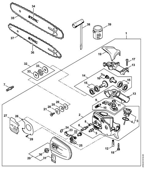 Podadoras (HT) HT 131 Engrenagem (B) da marca Stihl