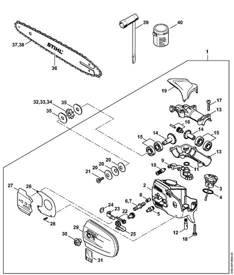 Podadoras (HT) HT 56 C-E Engrenagem da marca Stihl