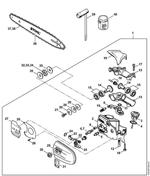 Podadoras (HT) HT 56 C-E Engrenagem da marca Stihl
