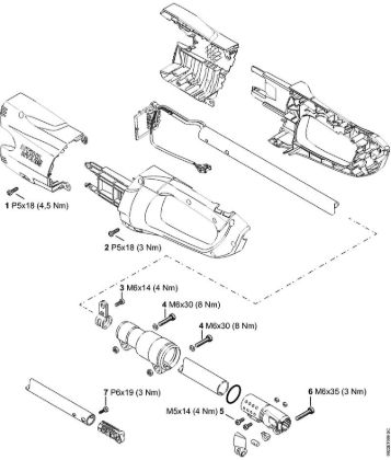 Podadoras a bateria (HTA) HTA 65 Binários de aperto da marca Stihl