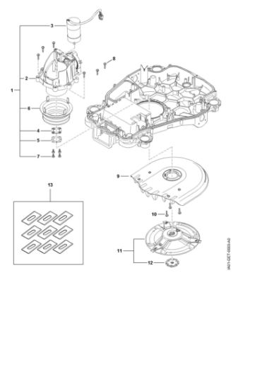 Imagem de D - Mecanismo de corte, ajuste da altura iMOW 5.0