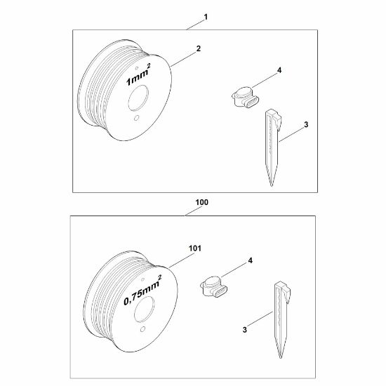 Imagem de A - Conjunto do material de instalação S Kit S