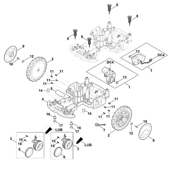 Imagem de C - Parte inferior do cárter, chassis RMI 422.0 PC
