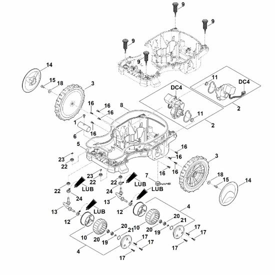 Imagem de C - Parte inferior do cárter, chassis RMI 422.2 P