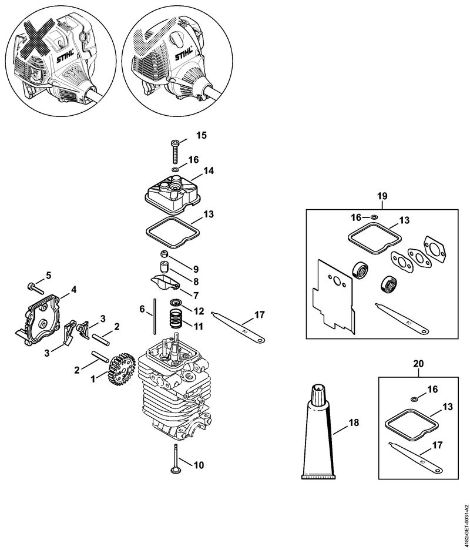Foices a motor (FS) FS 100 R Comando da válvula da marca Stihl
