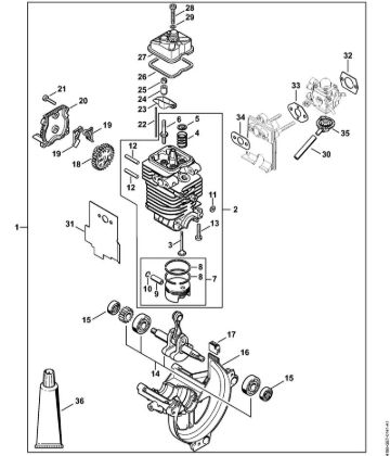 Foices a motor (FS) FS 100 R Mecanismo propulsor diâm.  40 mm da marca Stihl