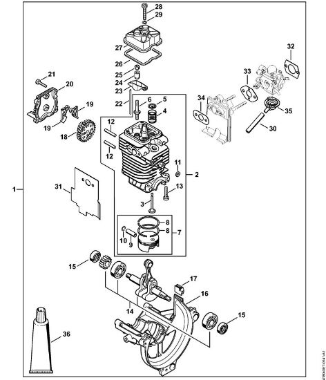Foices a motor (FS) FS 100 R Mecanismo propulsor diâm.  40 mm da marca Stihl