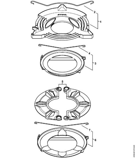 Foices a motor (FS) FS 100 R Protecção de transporte da marca Stihl