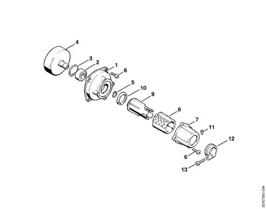 Foices a motor (FS) FS 106 Caixa da embreagem da marca Stihl