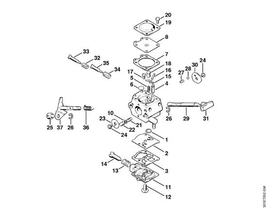 Foices a motor (FS) FS 106 Carburador WT-45, WT-112 da marca Stihl