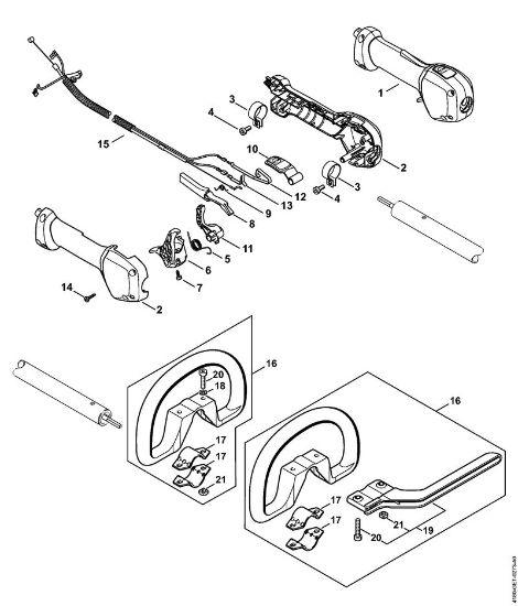 Foices a motor (FS) FS 111 R Cabo da mão FS 111, FS 111 R da marca Stihl