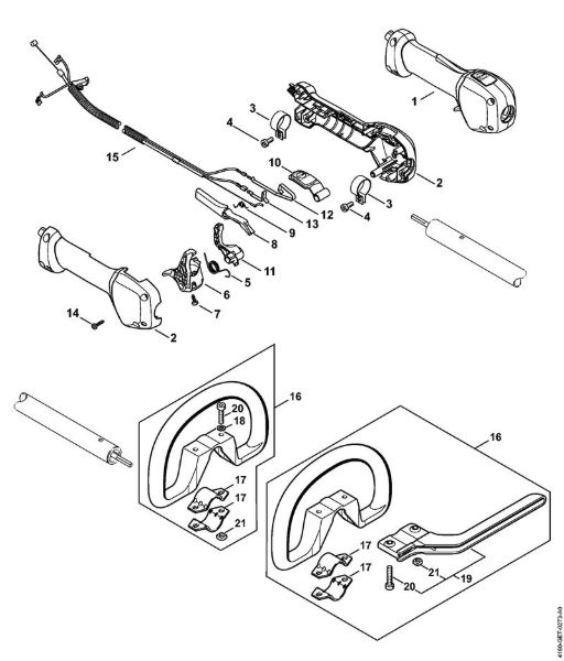 Foices a motor (FS) FS 111 R Cabo da mão FS 111, FS 111 R da marca Stihl