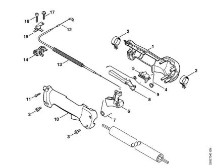 Foices a motor (FS) FS 120 R Cabo de manejo (09.2003) da marca Stihl