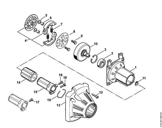 Foices a motor (FS) FS 120 R Caixa da embreagem da marca Stihl