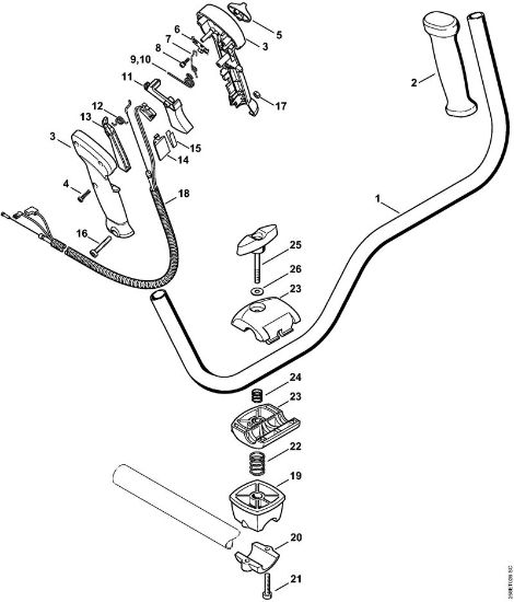 Foices a motor (FS) FS 130 Cabo para duas mãos da marca Stihl