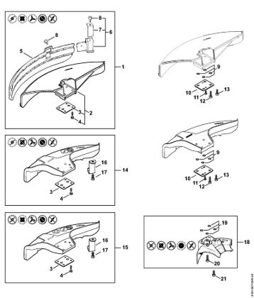Foices a motor (FS) FS 130 Protecção da marca Stihl