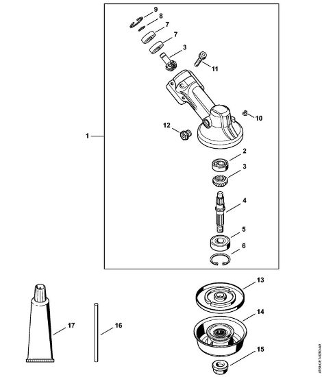 Foices a motor (FS) FS 131 R Engrenagem da marca Stihl