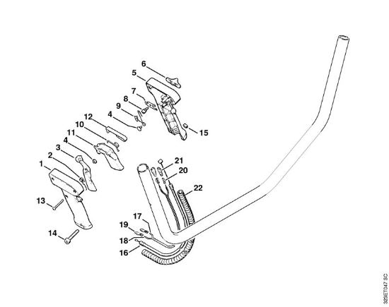 Foices a motor (FS) FS 160 Cabo de manejo (20.2002) da marca Stihl