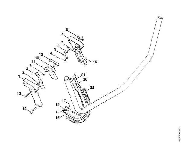 Foices a motor (FS) FS 160 Cabo de manejo (20.2002) da marca Stihl