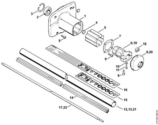 Foices a motor (FS) FS 160 Caixa da embreagem, Haste da marca Stihl