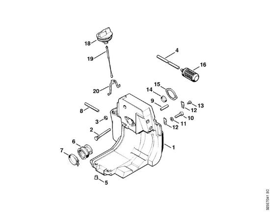 Foices a motor (FS) FS 160 Caixa do tanque da marca Stihl
