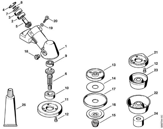 Foices a motor (FS) FS 160 Engrenagem   3 56 412 189 (12.2003) da marca Stihl