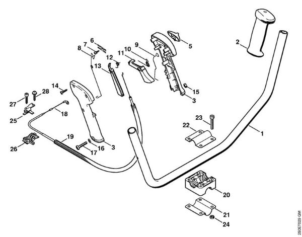 Foices a motor (FS) FS 200 Cabo para duas mãos (09.2003) da marca Stihl